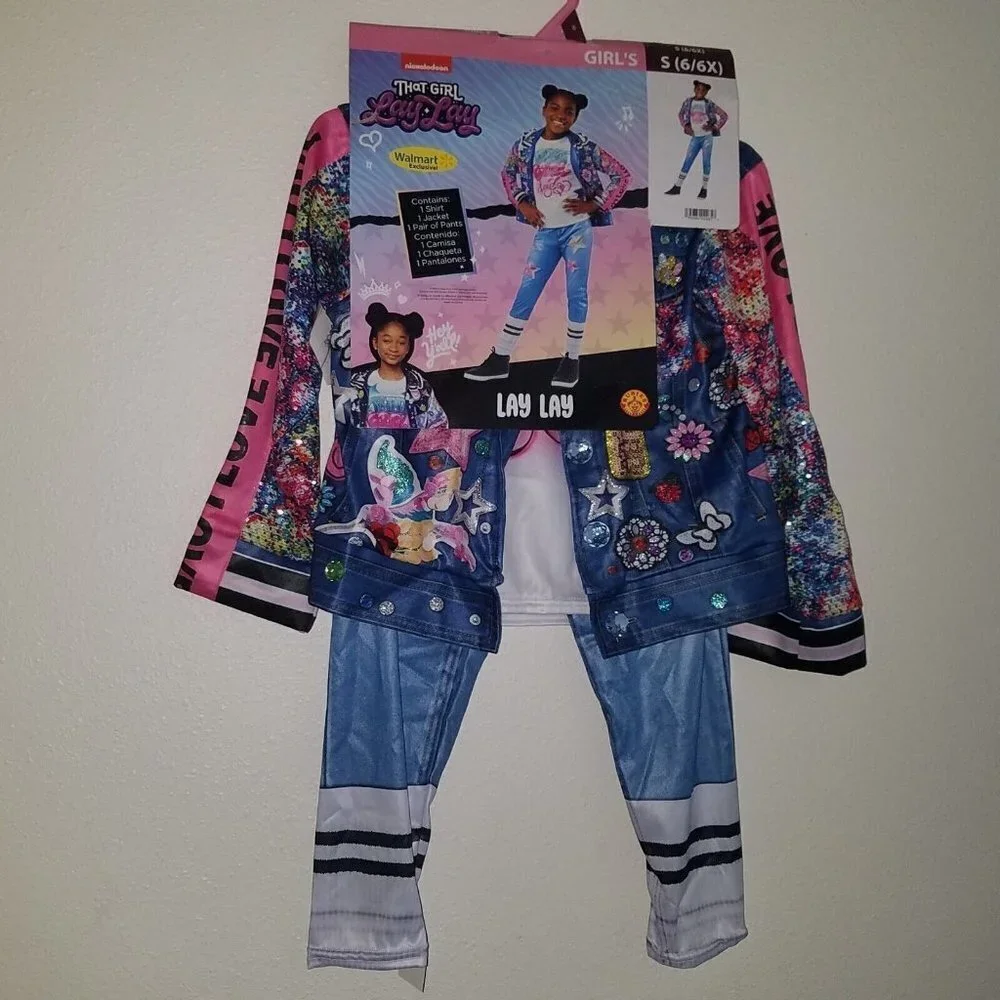 NEW That Girl Lay Lay Halloween Costume Girls Small 6-6X Shirt Jacket Pants